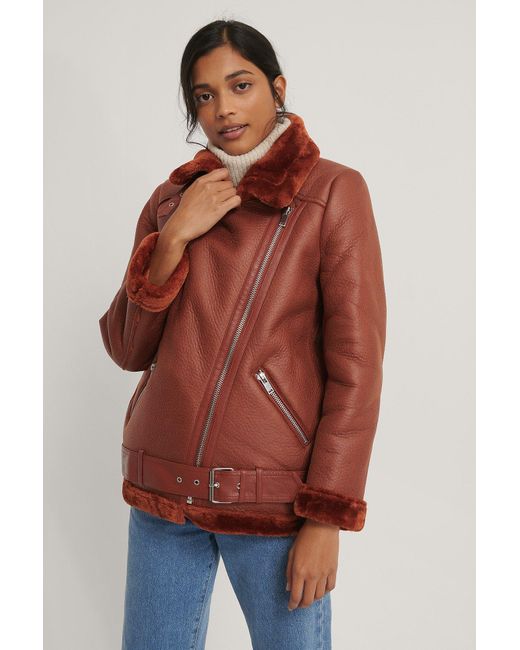 red aviator jacket womens