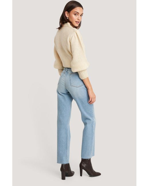 raw hem straight jeans