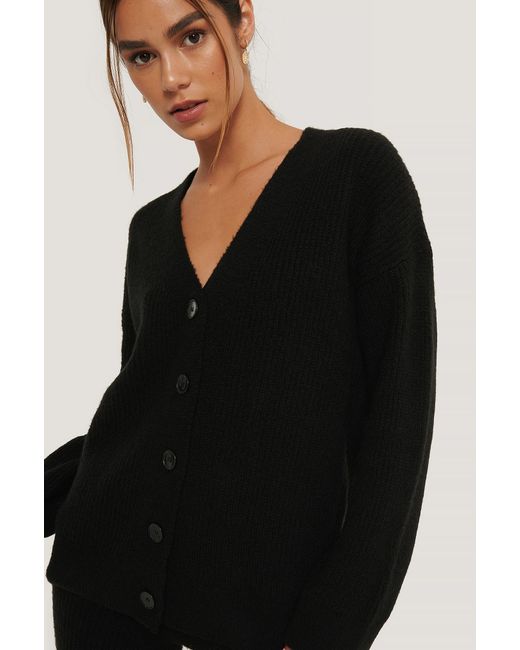 black chunky cardigan