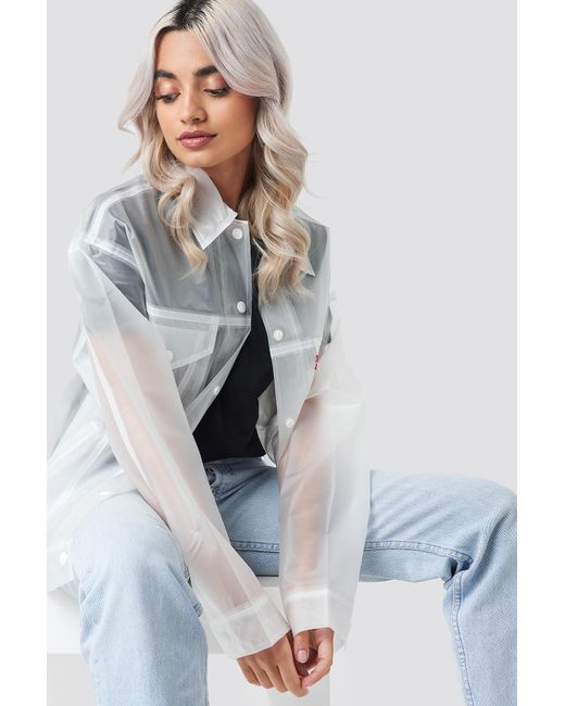 Levi's Clear Baggy Trucker Jacket White 