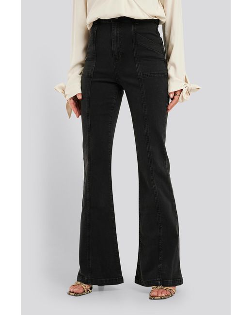 front seam flare jeans