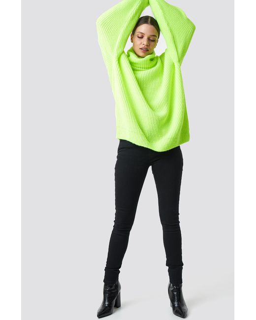 NA-KD Synthetic Neon Oversized Sweater 