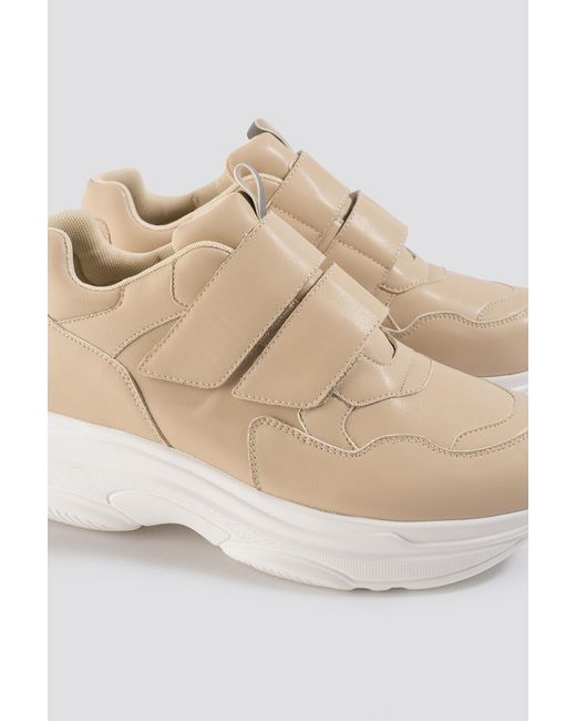beige velcro shoes