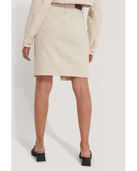 jupe jean fendue devant