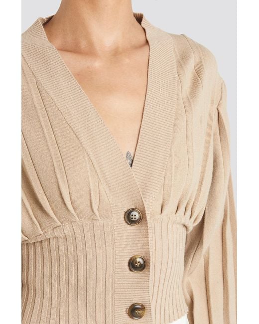 short ribbed cardigan