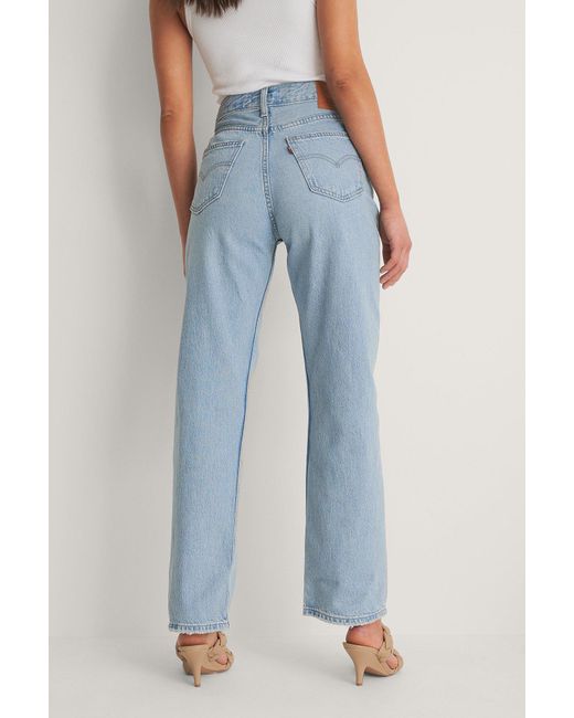 Levi's Blue Loose Straight Jeans Low Bow | Lyst