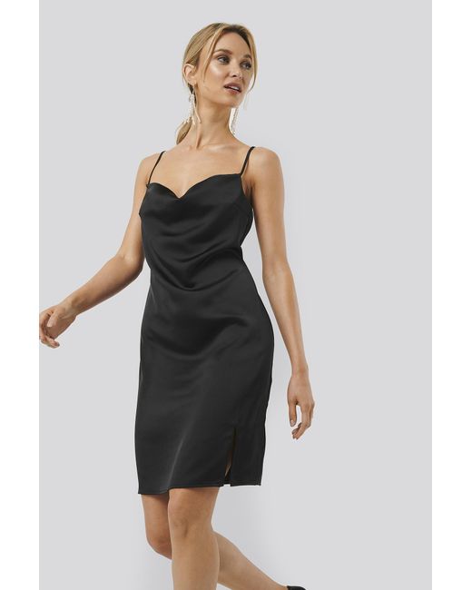 adelina waterfall slip midi dress