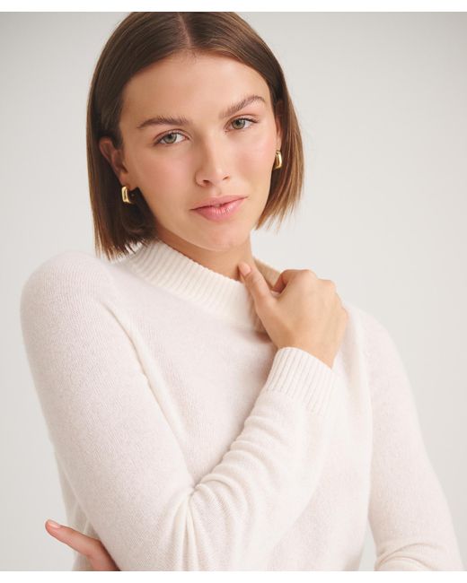 NAADAM Natural Basic Cashmere Mockneck Sweater