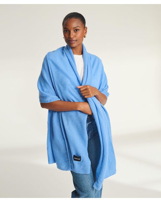 NAADAM Blue Featherweight Cashmere Wrap