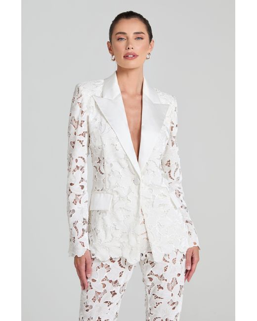 Nadine Merabi White Valia Blazer