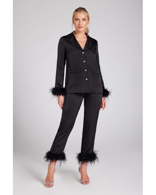 Nadine Merabi Black Darcie Pyjamas