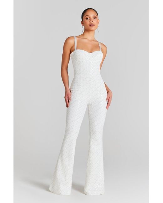 Nadine Merabi White Hailey Jumpsuit