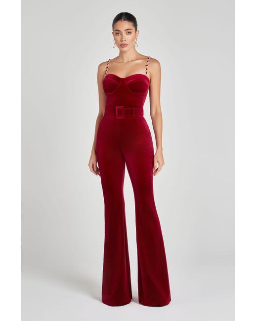 Nadine Merabi Red Harley Jumpsuit