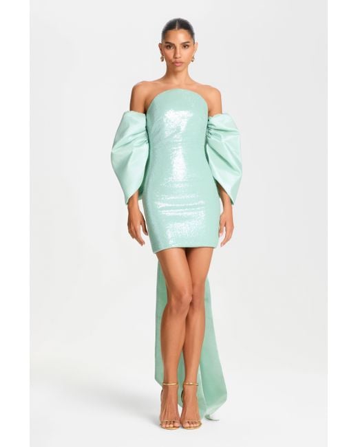 Mini Blue Nadine Merabi Lara Mint Dress