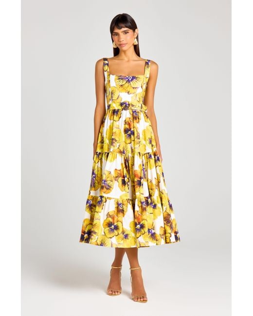 Nadine Merabi Metallic Helena Floral Dress