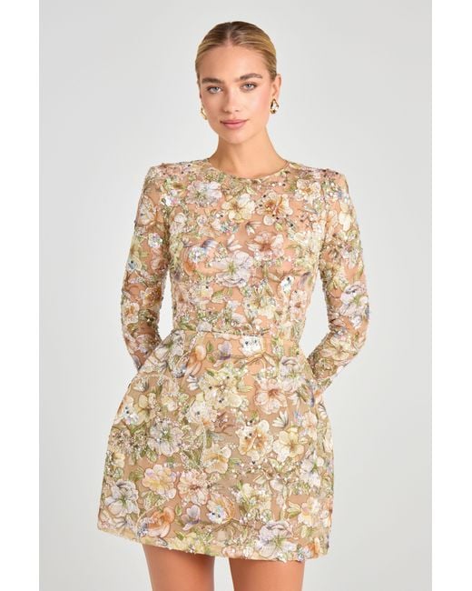 Mini Natural Nadine Merabi Sienna Floral Dress