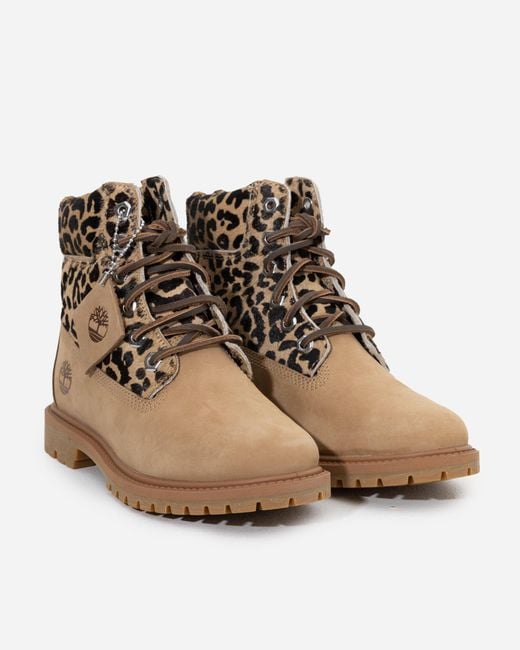 Timberland Premium 6 Inch Lace Up Boot in het Natural