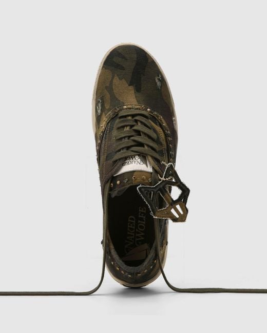Naked Wolfe Green The Sailing Sneaker Camo