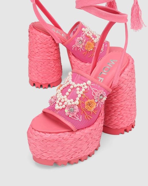 Naked Wolfe Pink Bluebell Raffia Flowers