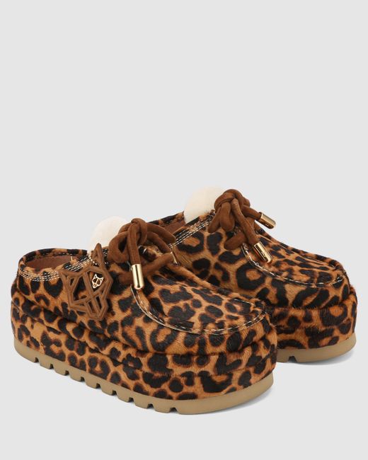 Naked Wolfe Brown Blizzard Leopard Pony/Shearling