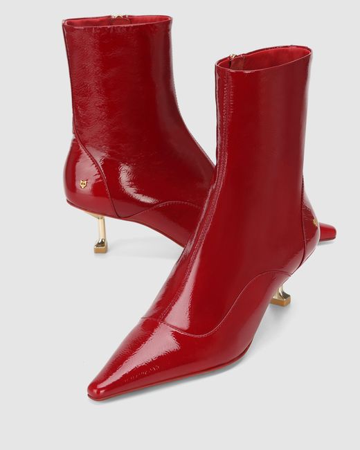 Naked Wolfe Red Tempting Crinkle Patent Leather