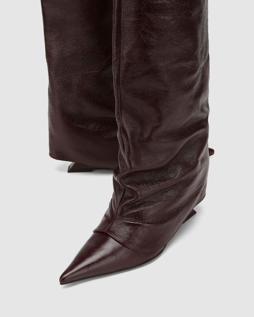 Naked Wolfe Brown Stated Burgundy Leather