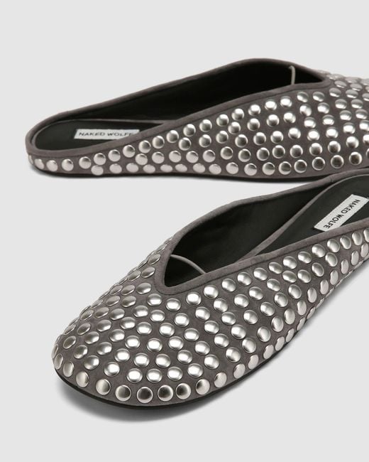Naked Wolfe White Pippa Studded Suede