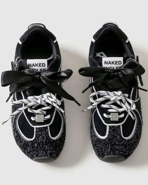Naked Wolfe Black Adored Hairy Suede