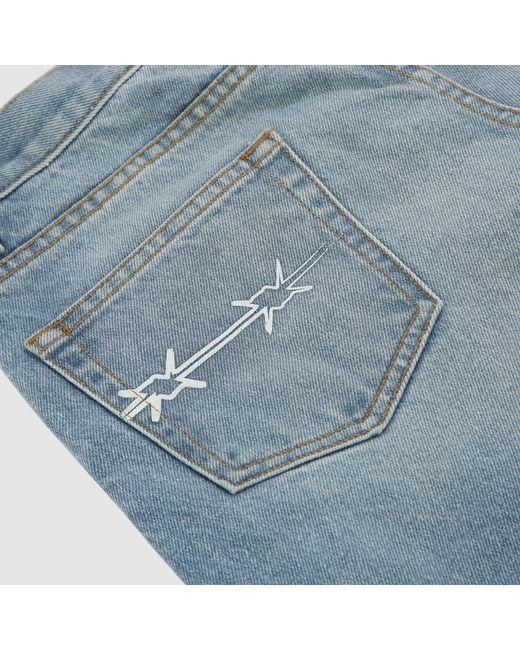 Naked Wolfe Blue Vintage-Inspired Baggy Denim Jeans