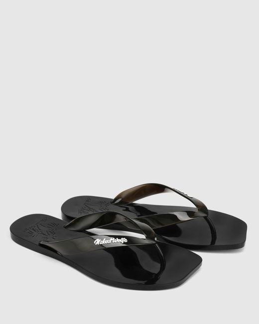 Naked Wolfe Black The Surfing Thong Jelly