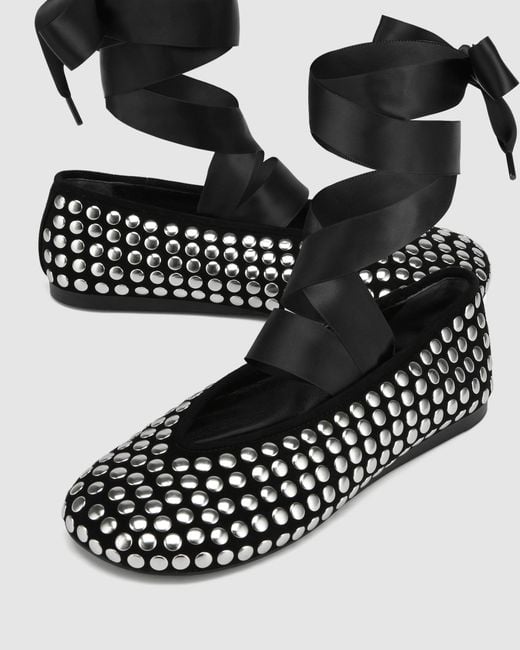 Naked Wolfe Black Purr Studded Suede