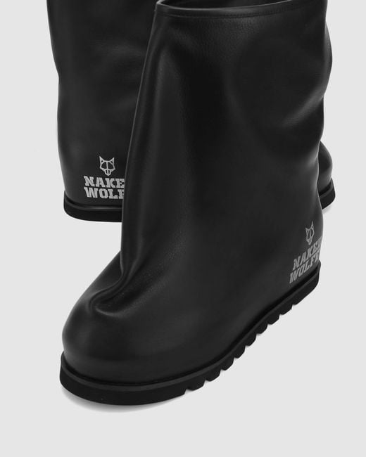 Naked Wolfe Black The Bag Boot Leather