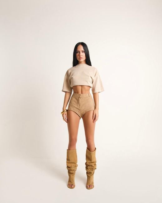 Naked Wolfe Brown Kind Cow Suede Camel