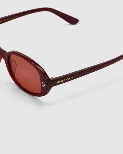 Naked Wolfe Pink Milan Burgundy Sunglasses