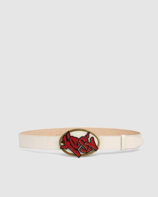 Naked Wolfe Pink Italian Leather Belt