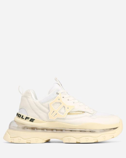 Naked Wolfe Natural Chunky Leather Sport Sneakers