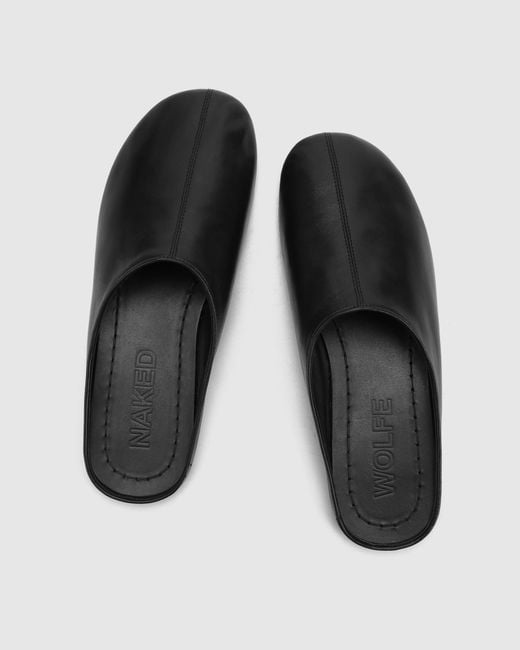 Naked Wolfe Black The River Mule Leather