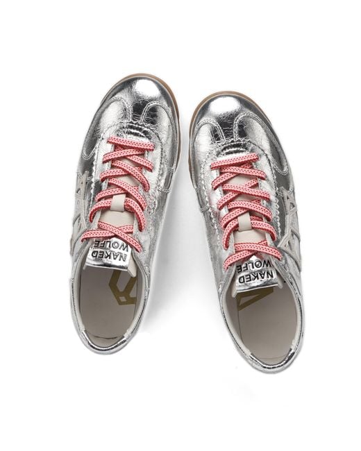 Naked Wolfe White Exposuree Crinkle Metallic Leather