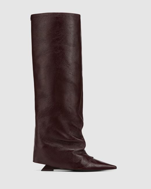 Naked Wolfe Brown Stated Burgundy Leather
