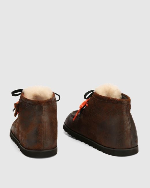Naked Wolfe Brown The Madness Boot Distress Leather