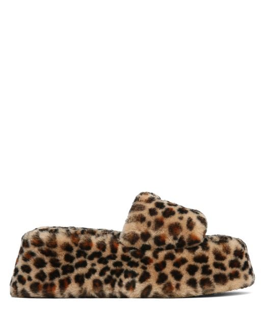 Naked Wolfe Brown Ivy Shearling Leopard Print