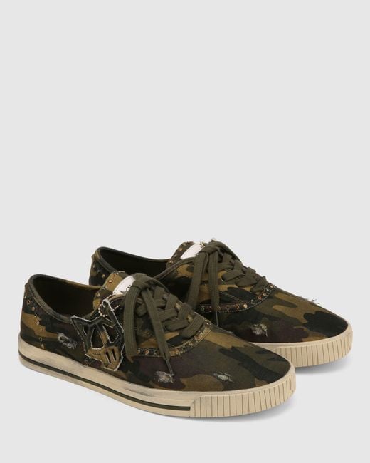 Naked Wolfe Green The Sailing Sneaker Camo