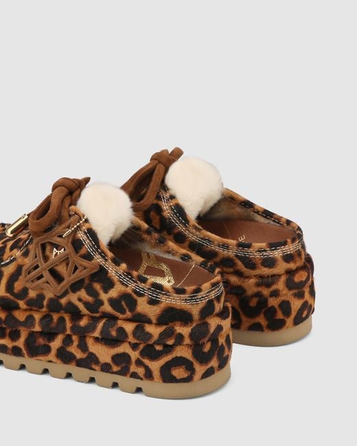 Naked Wolfe Brown Blizzard Leopard Pony/Shearling