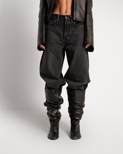 Naked Wolfe Black Nappa Leather Ankle Boots