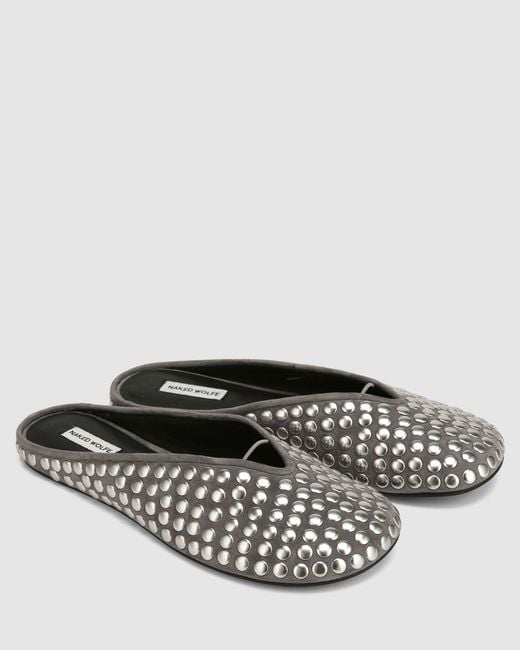 Naked Wolfe White Pippa Studded Suede