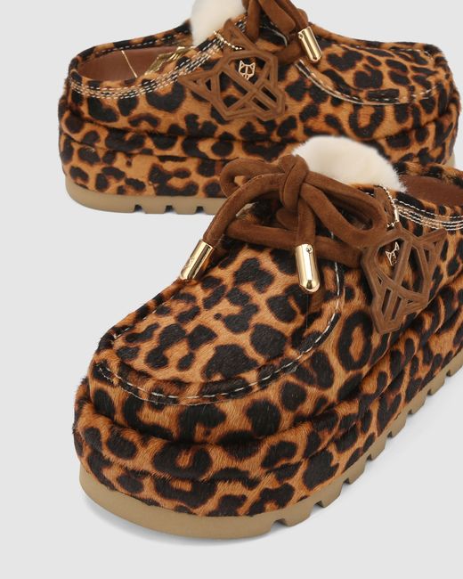 Naked Wolfe Brown Blizzard Leopard Pony/Shearling