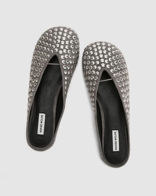 Naked Wolfe White Pippa Studded Suede