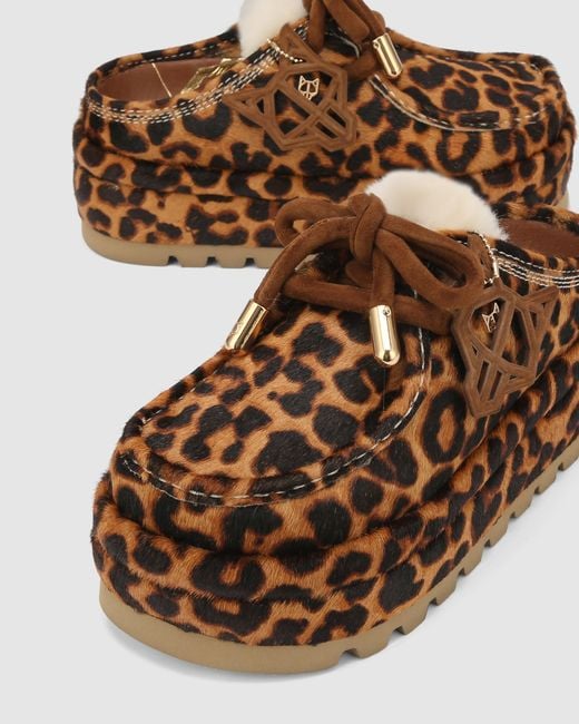 Naked Wolfe Brown Blizzard Leopard Pony/Shearling