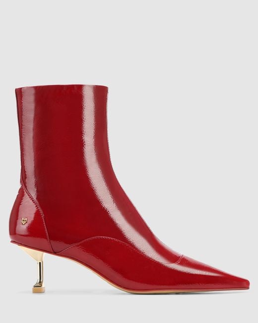 Naked Wolfe Red Tempting Crinkle Patent Leather
