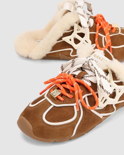 Naked Wolfe Brown Adorn Tan Suede